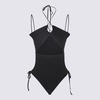 Black Viscose Blend Bodysuit