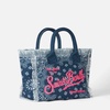 Colette Denim Canvas Handbag With Bandanna Print