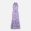 Woman Halterneck Dress With Paisley Print