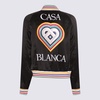 Black Multicolor Silk Casual Jacket