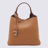 Light Brown Leather Handle Bag