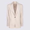 Beige Virgin Wool Blend Blazer