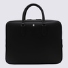 Black Leather Top Handle Bag