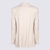 Beige Virgin Wool Blend Blazer