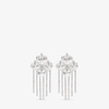 Crystal-Embellished Heart Drop Earrings