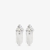 Crystal-Embellished Heart Drop Earrings