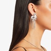 Crystal-Embellished Heart Drop Earrings