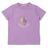 Moncler Girls Lavender Logo Embroidered Cotton T-Shirt