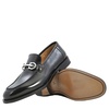 Salvatore Ferragamo Men's Gancini Ornament Leather Loafers In Black