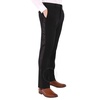 Burberry Men's Black Slim Fit Silk Satin Detail Wool Tailored Trousers