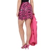 Moschino X The Flintstones Fuchsia Zebra Print Leather Skirt