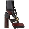 Burberry Ladies Westmarsh Leather And Snakeskin Cutout Ankle Boots