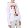 Moschino White Ice Logo Print Cotton Hoodie