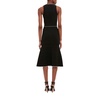 Victoria Beckham Black Flared Midi Knit Skirt