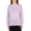 Tibi Dusty Lavendar Slit Detail Oversized Pullover