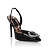 Philipp Plein Black Decollete Slingback High Heels