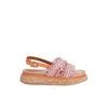 Zimmermann Ladies Orange Fringed Braided Espadrille Sandals