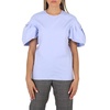 Victoria Beckham Ladies Knit Tops Light Blue Tuck Sleeve Top, Brand