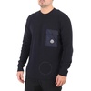 Moncler Men's Navy Logo-Patch Ribbed Jumper