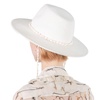 Maison Michel Ladies White Kyra Seashells Wool Felt Fedora Hat