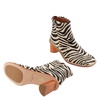 Rejina Pyo Ladies Ponyskin Zebra Edith Leather Ankle Boots