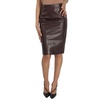 Burberry Mahogany High-waist Tailored Lambskin Pencil Skirt