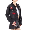 Pinko Ladies Black Limousine Pinko Kiss Denim Jacket