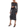 Philipp Plein Monogram Jacquard Jersey Knit Top and Skirt Set