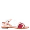 Tods Womens Sandals in Powder/Medium Red