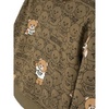 Moschino Kids Teddy Bear Print Ribbed Cuff Cotton Hoodie