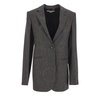 Stella McCartney Ladies Grey Pinstripe Single-Breasted Blazer