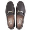 Salvatore Ferragamo Maurice Hammered Leather Two-tone Gancini Buckle Loafers In Hickory