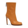 Burberry Ladies Ochre Square-Toe Ankle Leather Boots