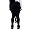 Burberry Black Strap Detail Stretch Jersey Leggings