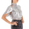 Rabanne Ladies Silver Chainmail Crop Top