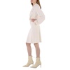 Chloe White Buttoned Long-sleeve Dress