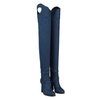 Burberry Ladies Shoreditch Denim Blue Porthole Detail Over-The-Knee Boots