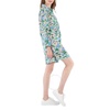 Ganni Ladies Azure Blue Floral Printed Puff-Sleeved Shirt Dress