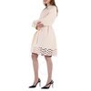 Alaia Ladies Ivory Openwork Pea Coat