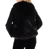 Balmain Ladies Black Faux Fur Gilet