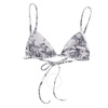 Wolford Iconic White Black/Amethyst Toile de Jouy Antoinette Beach Triangle Top