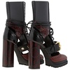 Burberry Ladies Westmarsh Leather And Snakeskin Cutout Ankle Boots