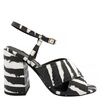 Burberry Ladies Castlebar Watercolour Print Block-Heel Sandals