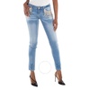 Philipp Plein Slim Fit Rhinestone Fringe Denim Jeans