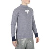 Maison Margiela Navy Distressed Ram Print High-Neck Jumper