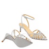 Giannico Silver Eve Slingback Sandals