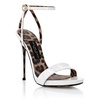 Philipp Plein Patent Leather Leopard High Heel Sandals