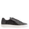 Salvatore Ferragamo Rhinoceros Grey Gancini Low-top Sneakers