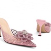 Mach & Mach Carrie 85 Crystal Flower PVC Mules