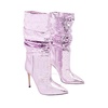 Paris Texas Python-Embossed Slouchy Stiletto Boots